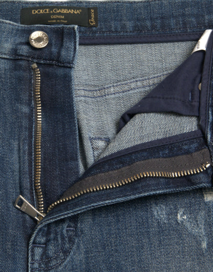 Dolce &amp; Gabbana Jeans eleganti in denim elasticizzato a vita alta