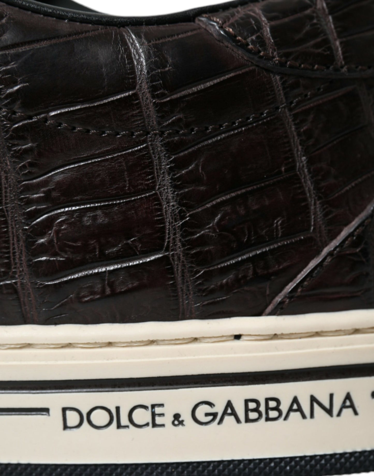 Dolce &amp; Gabbana Eleganti sneakers basse in pelle esotica