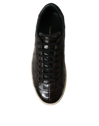 Dolce &amp; Gabbana Eleganti sneakers basse in pelle esotica