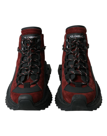 Dolce &amp; Gabbana Sneakers alte in pelle bordeaux