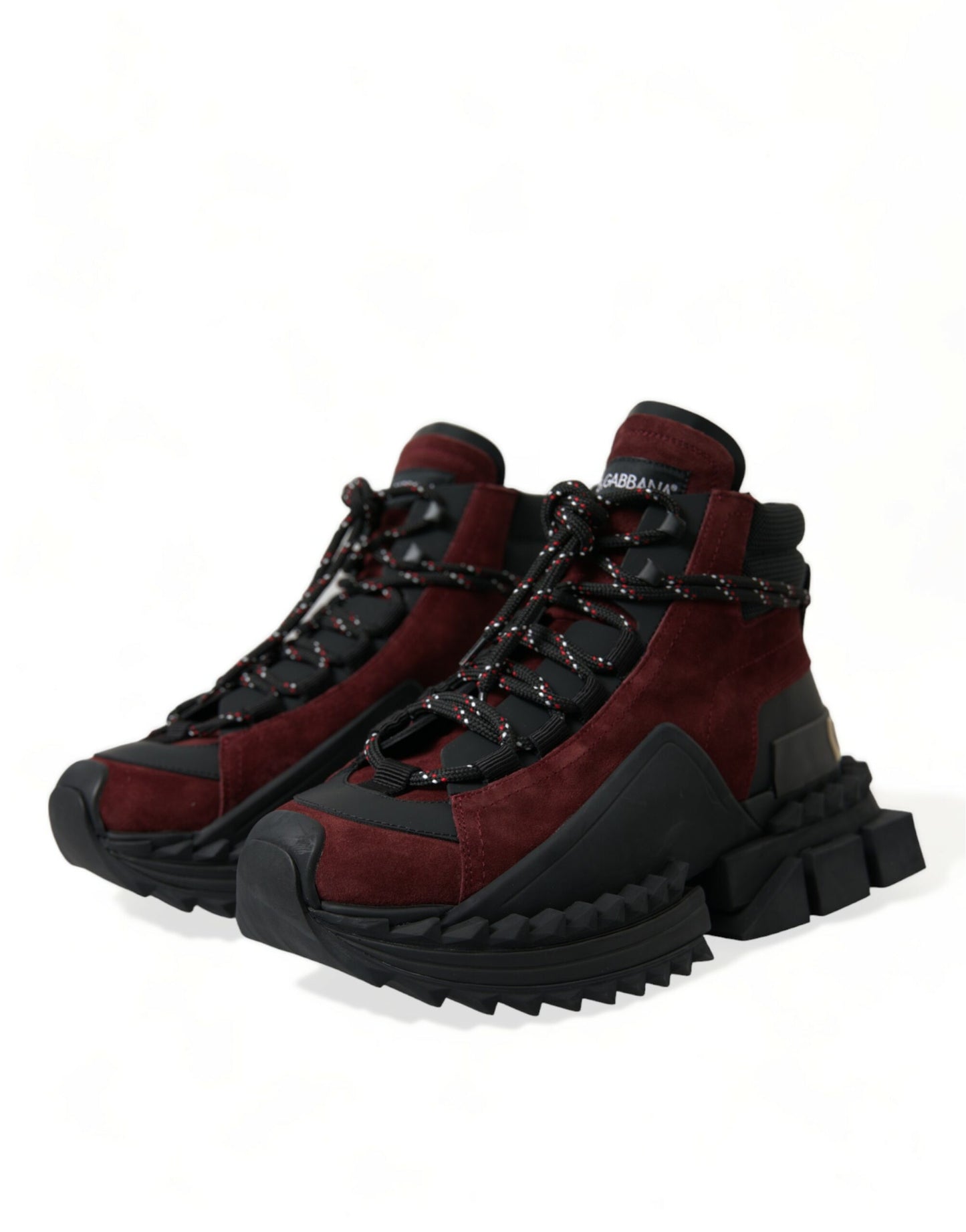 Dolce &amp; Gabbana Sneakers alte in pelle bordeaux