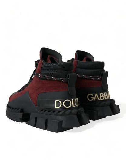 Dolce &amp; Gabbana Sneakers alte in pelle bordeaux