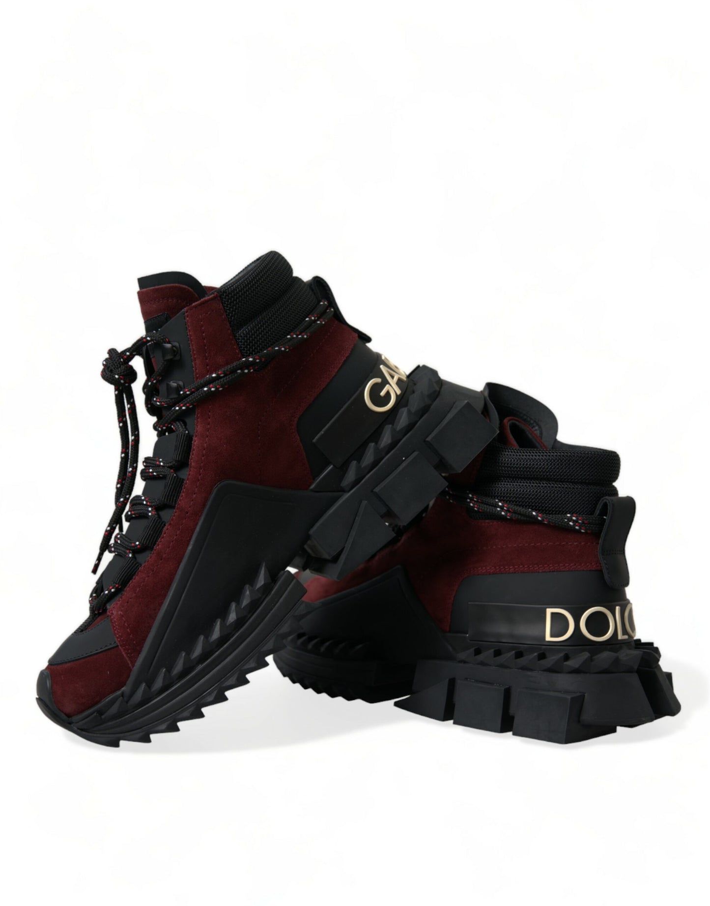 Dolce &amp; Gabbana Sneakers alte in pelle bordeaux