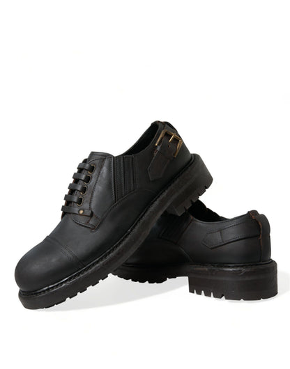 Dolce &amp; Gabbana eleganti scarpe derby in pelle da uomo