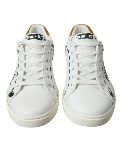 Dolce &amp; Gabbana Eleganti sneakers basse in pelle bianche