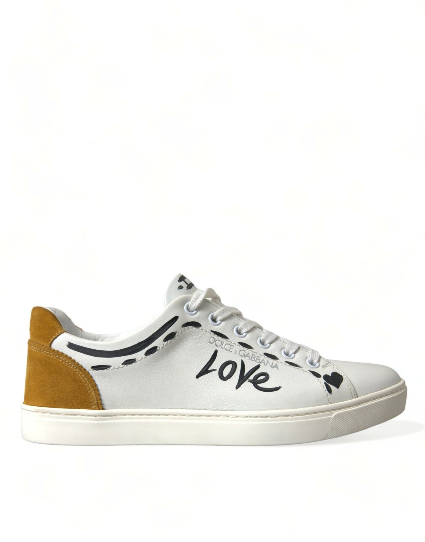 Dolce &amp; Gabbana Eleganti sneakers basse in pelle bianche