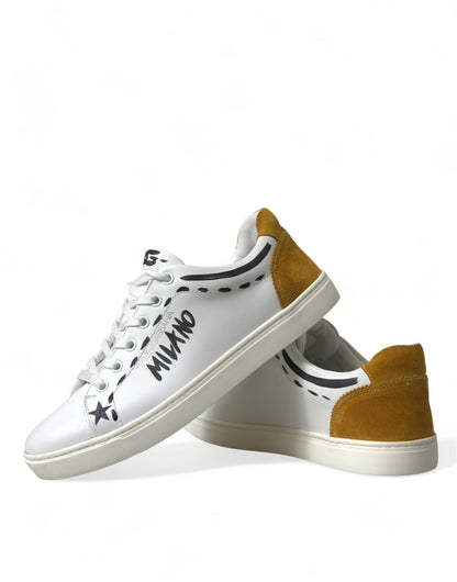 Dolce &amp; Gabbana Eleganti sneakers basse in pelle bianche