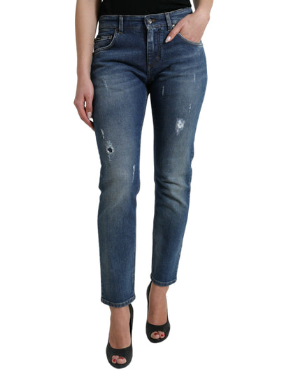 Jeans elasticizzati a vita media Dolce &amp; Gabbana Chic Boyfriend