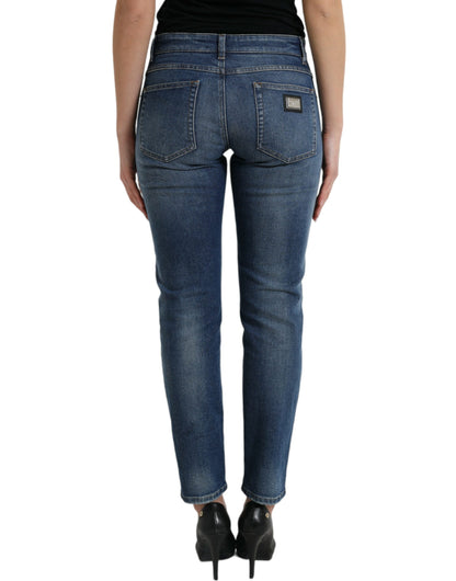 Jeans elasticizzati a vita media Dolce &amp; Gabbana Chic Boyfriend