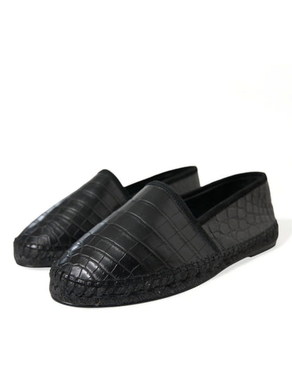 Espadrillas Dolce &amp; Gabbana in pelle nera esotica