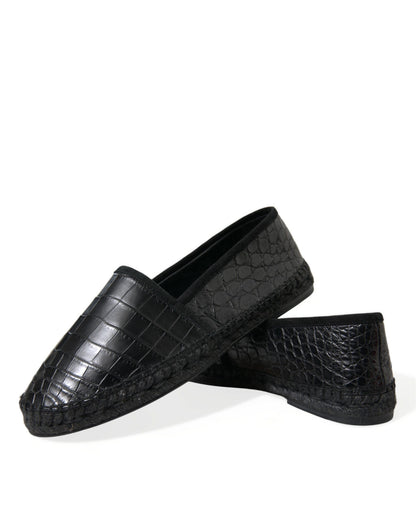 Espadrillas Dolce &amp; Gabbana in pelle nera esotica