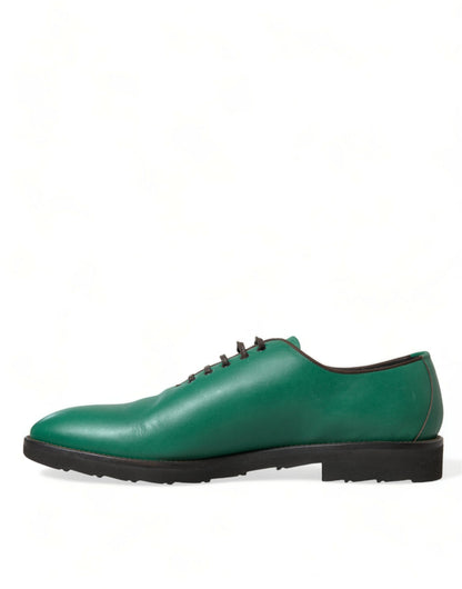 Dolce &amp; Gabbana eleganti scarpe eleganti Oxford in pelle verde