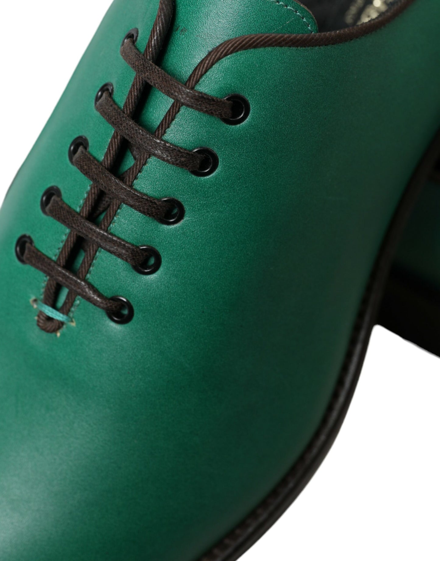 Dolce &amp; Gabbana eleganti scarpe eleganti Oxford in pelle verde