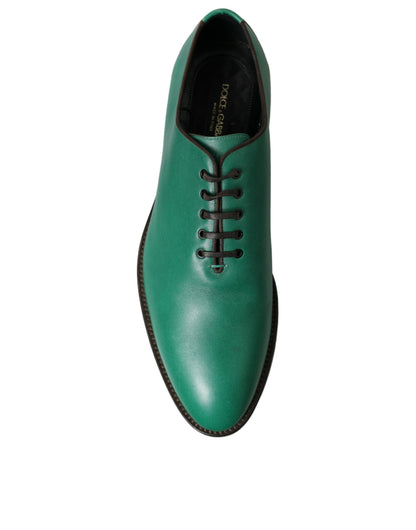 Dolce &amp; Gabbana eleganti scarpe eleganti Oxford in pelle verde