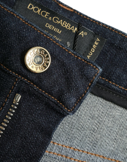 Jeans in denim elasticizzato a vita media eleganti Dolce &amp; Gabbana