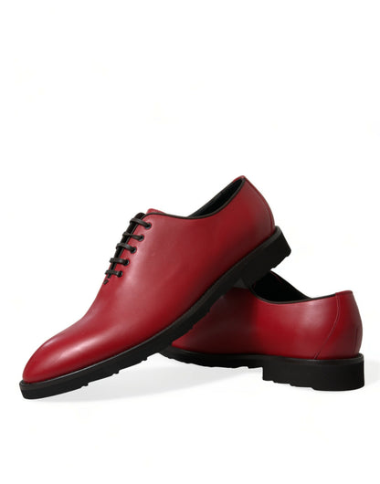 Dolce &amp; Gabbana eleganti scarpe eleganti Oxford in pelle rossa