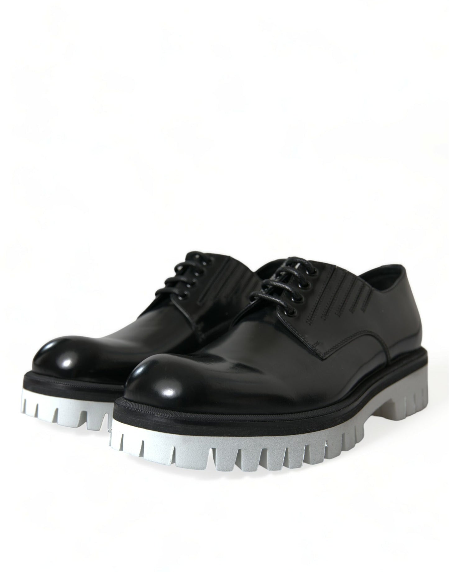 Dolce &amp; Gabbana Sofisticate scarpe derby in pelle bianca e nera