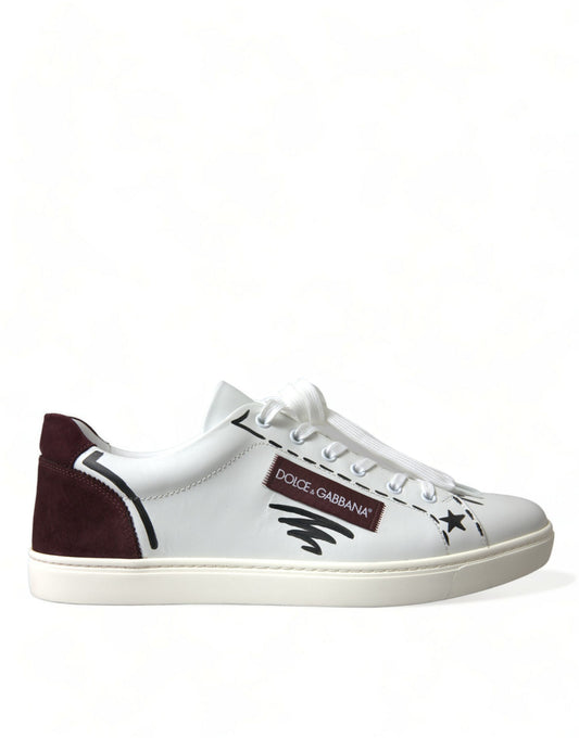 Esclusive Dolce &amp; Gabbana Sneakers basse bordeaux bianche