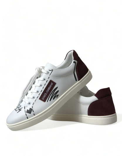 Esclusive Dolce &amp; Gabbana Sneakers basse bordeaux bianche