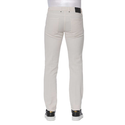 Jeans Trussardi Uomo Cotone Bianco