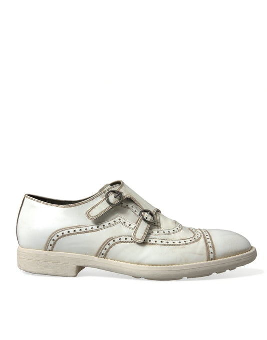 Dolce &amp; Gabbana eleganti scarpe derby in pelle bianca