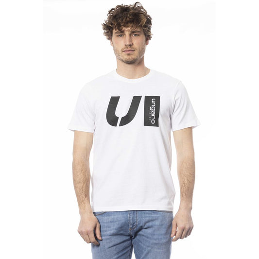 T-shirt da uomo in cotone bianco Ungaro Sport