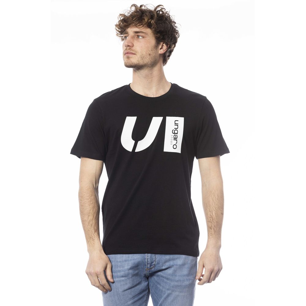 T-shirt da uomo in cotone nero Ungaro Sport