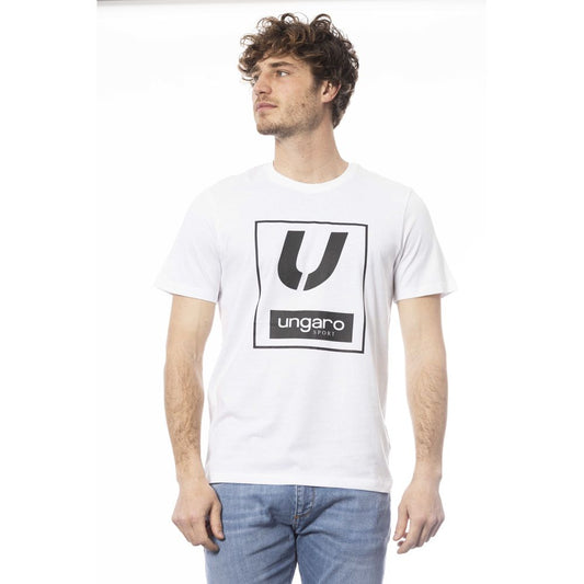 T-shirt da uomo in cotone bianco Ungaro Sport