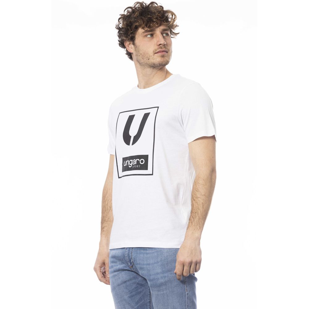 T-shirt da uomo in cotone bianco Ungaro Sport