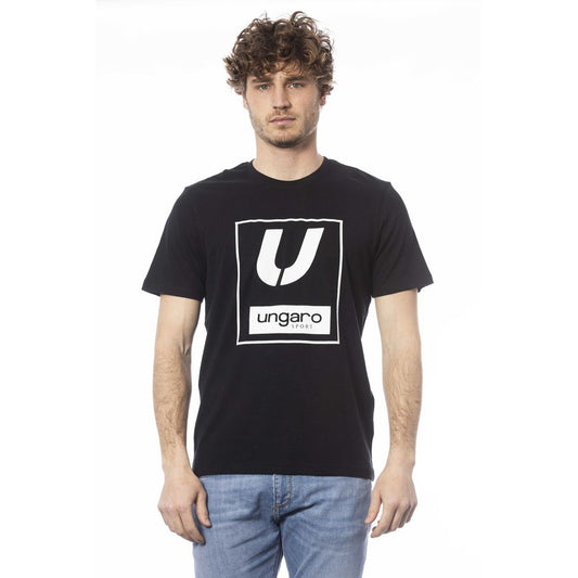 T-shirt da uomo in cotone nero Ungaro Sport