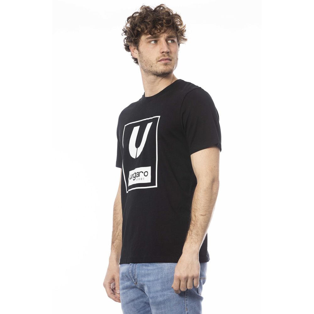 T-shirt da uomo in cotone nero Ungaro Sport