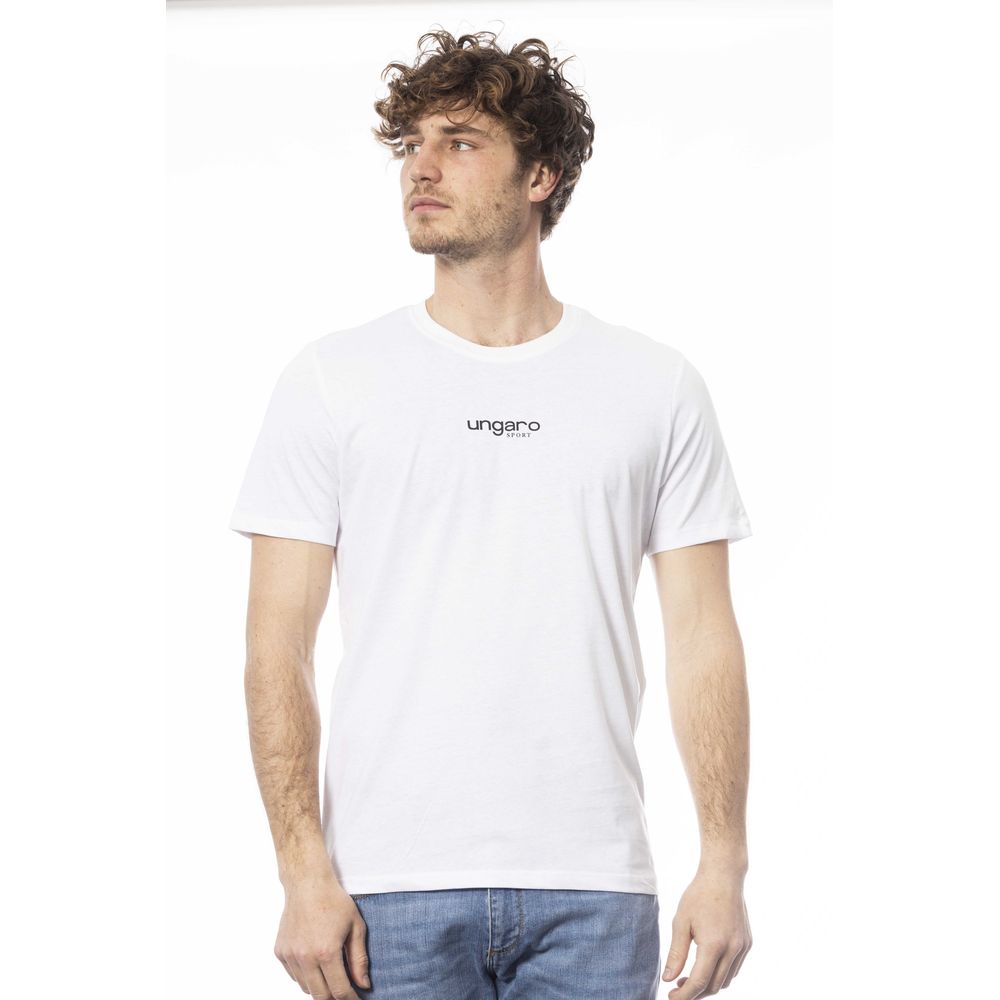 T-shirt da uomo in cotone bianco Ungaro Sport