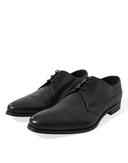 Dolce &amp; Gabbana eleganti scarpe derby in pelle nera