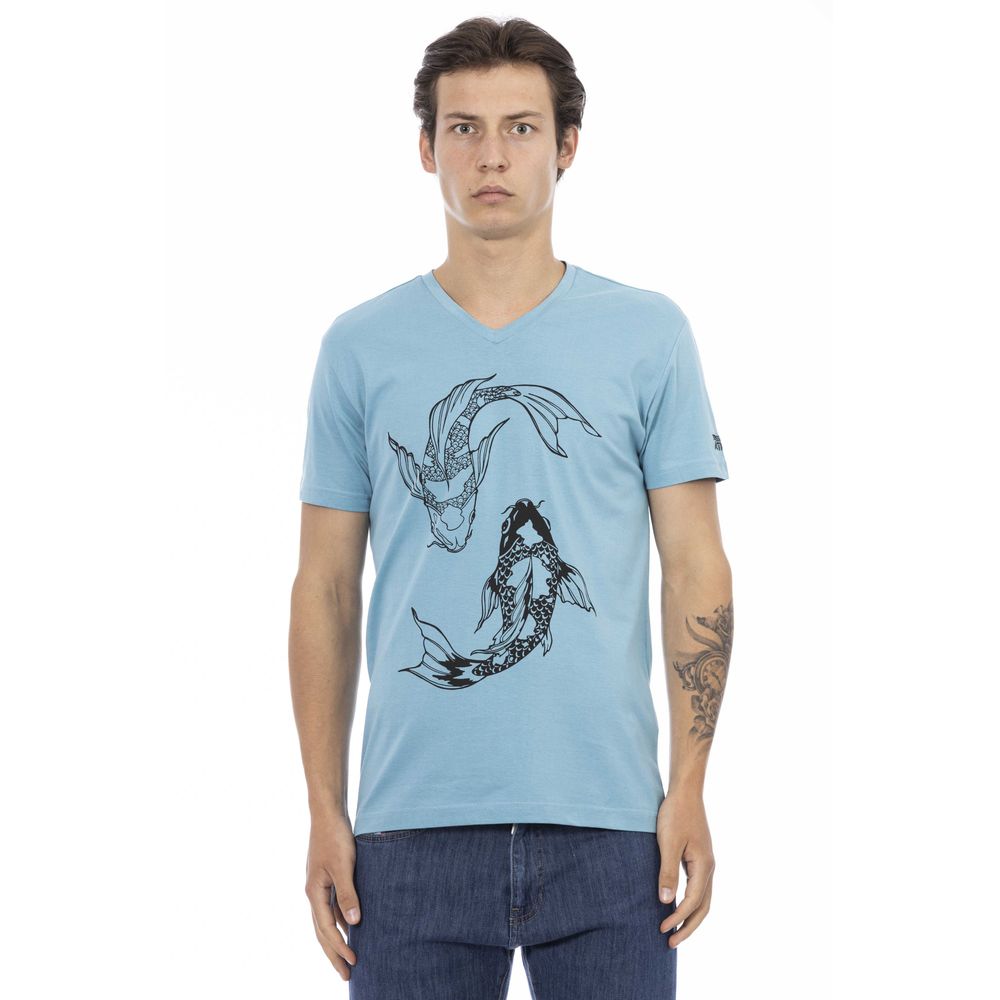 Trussardi Action T-Shirt Uomo Cotone Azzurro Chiaro