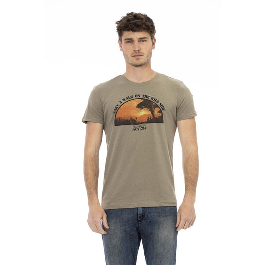 Trussardi Action Green Cotton TShirt Uomo