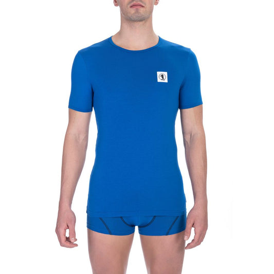 T-shirt uomo cotone blu Bikkembergs