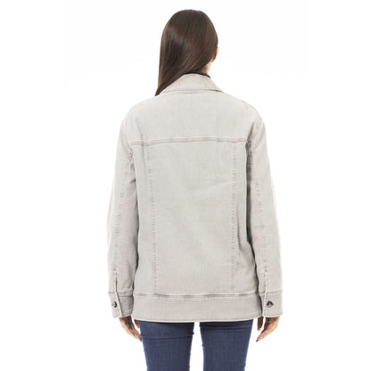 Jacob Cohen Gray Cotton Women Jacket