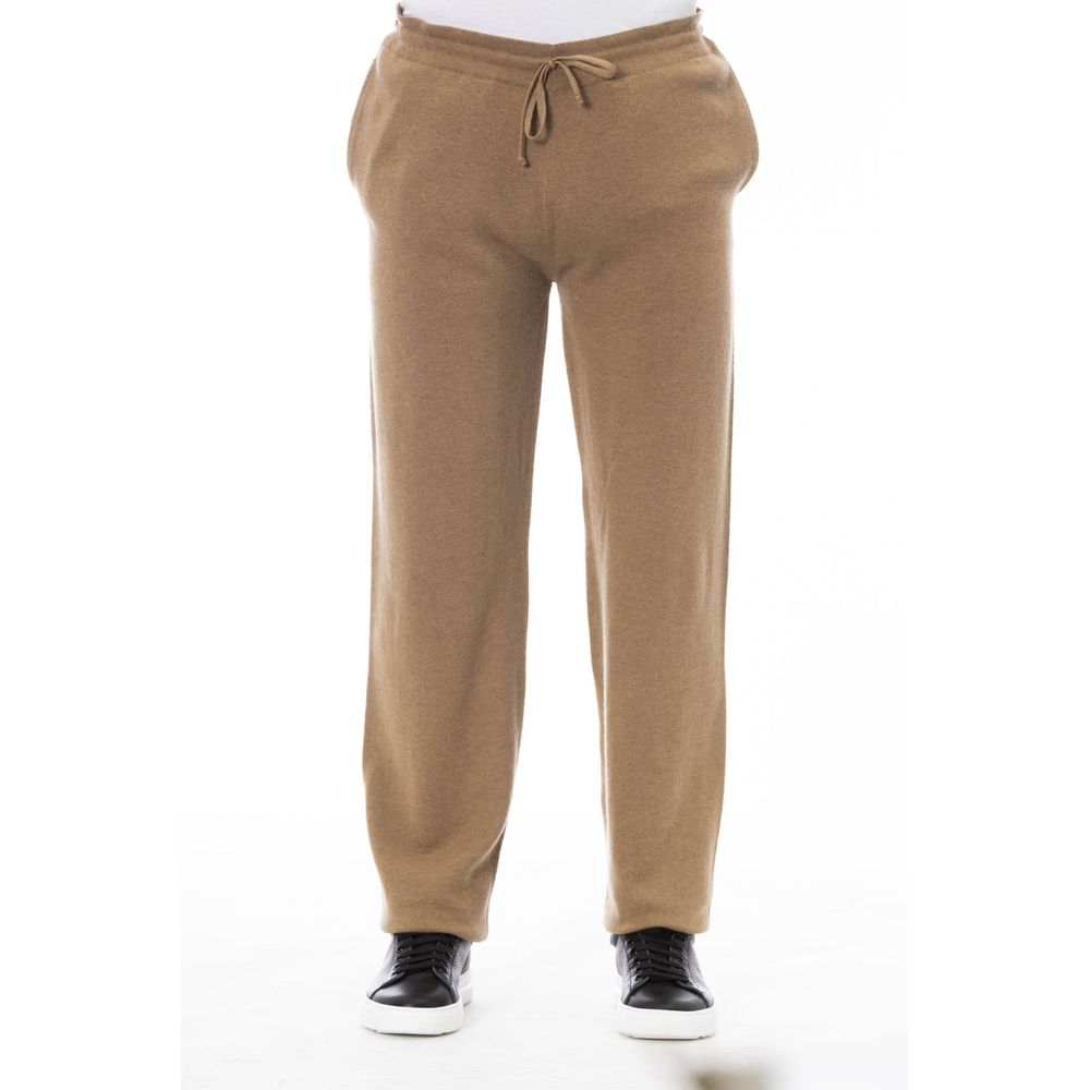 Pantaloni da uomo Alpha Studio Beige Lana