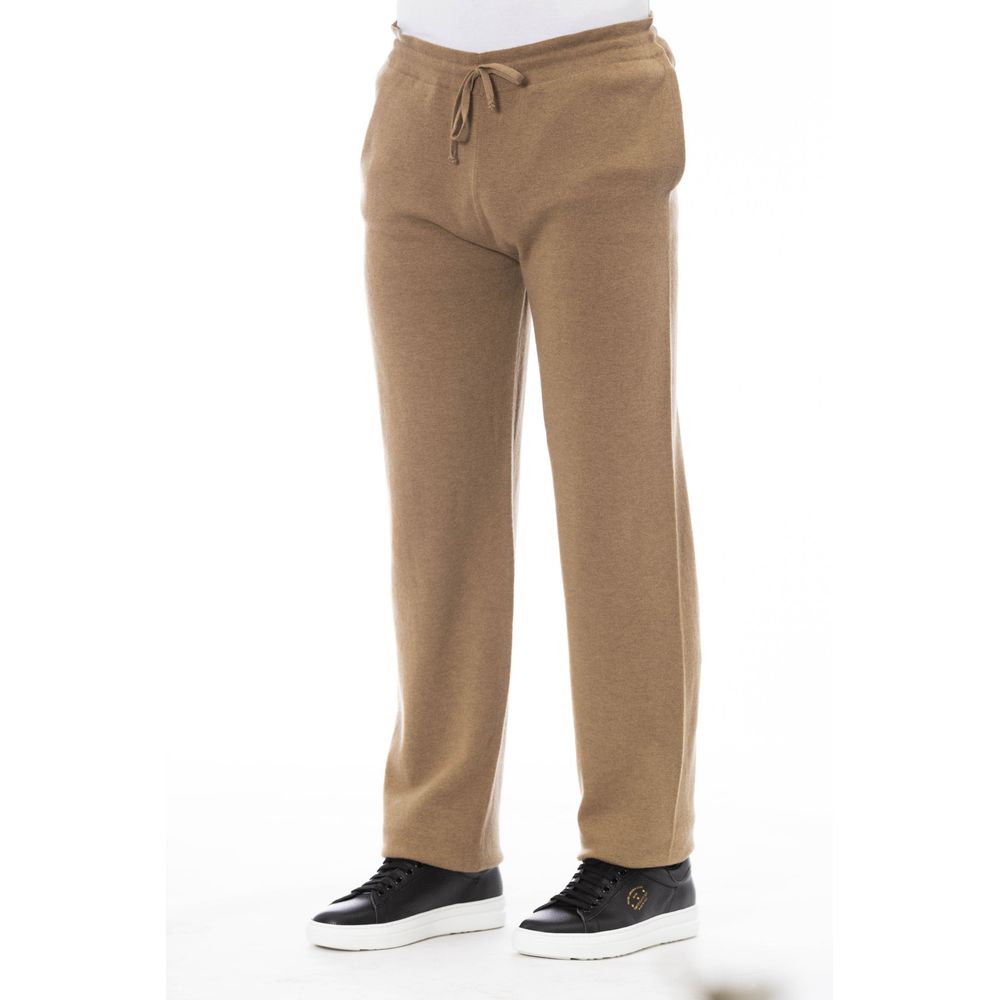 Pantaloni da uomo Alpha Studio Beige Lana