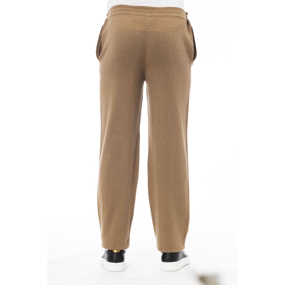 Pantaloni da uomo Alpha Studio Beige Lana