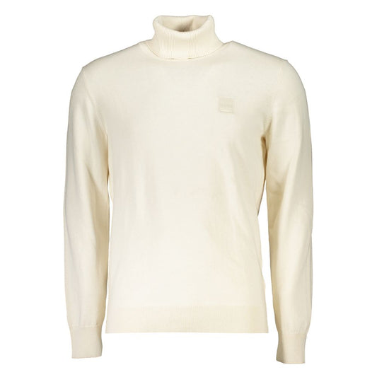 Hugo Boss White Cotton Men Sweater