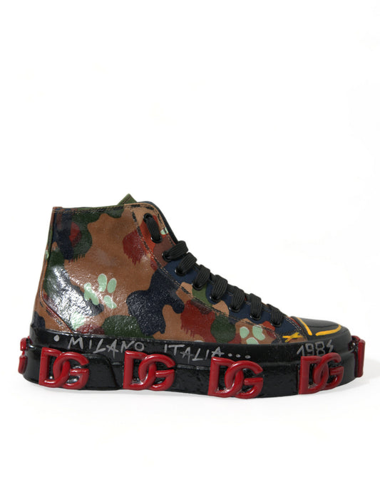 Dolce &amp; Gabbana Sneakers alte multicolori dal fascino lussuoso