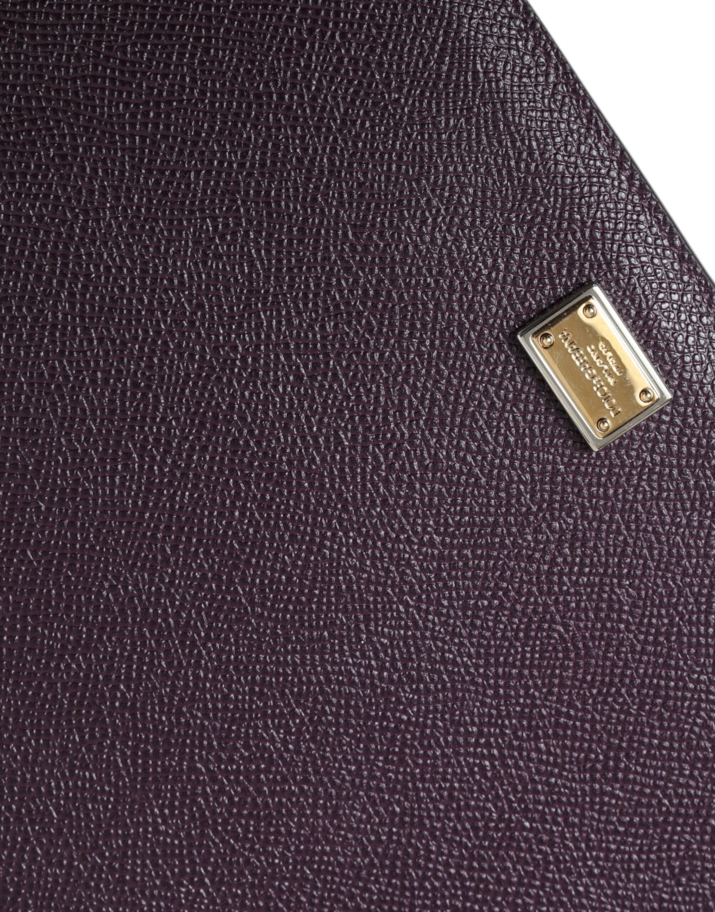 Dolce &amp; Gabbana elegante custodia per tablet in pelle in marrone intenso