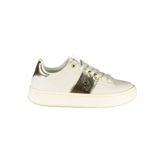 US POLO ASSN. Sneakers Sportive Stringate Beige con Dettagli a Contrasto