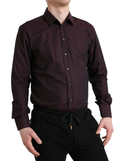 Dolce &amp; Gabbana Elegante camicia elegante Martini marrone