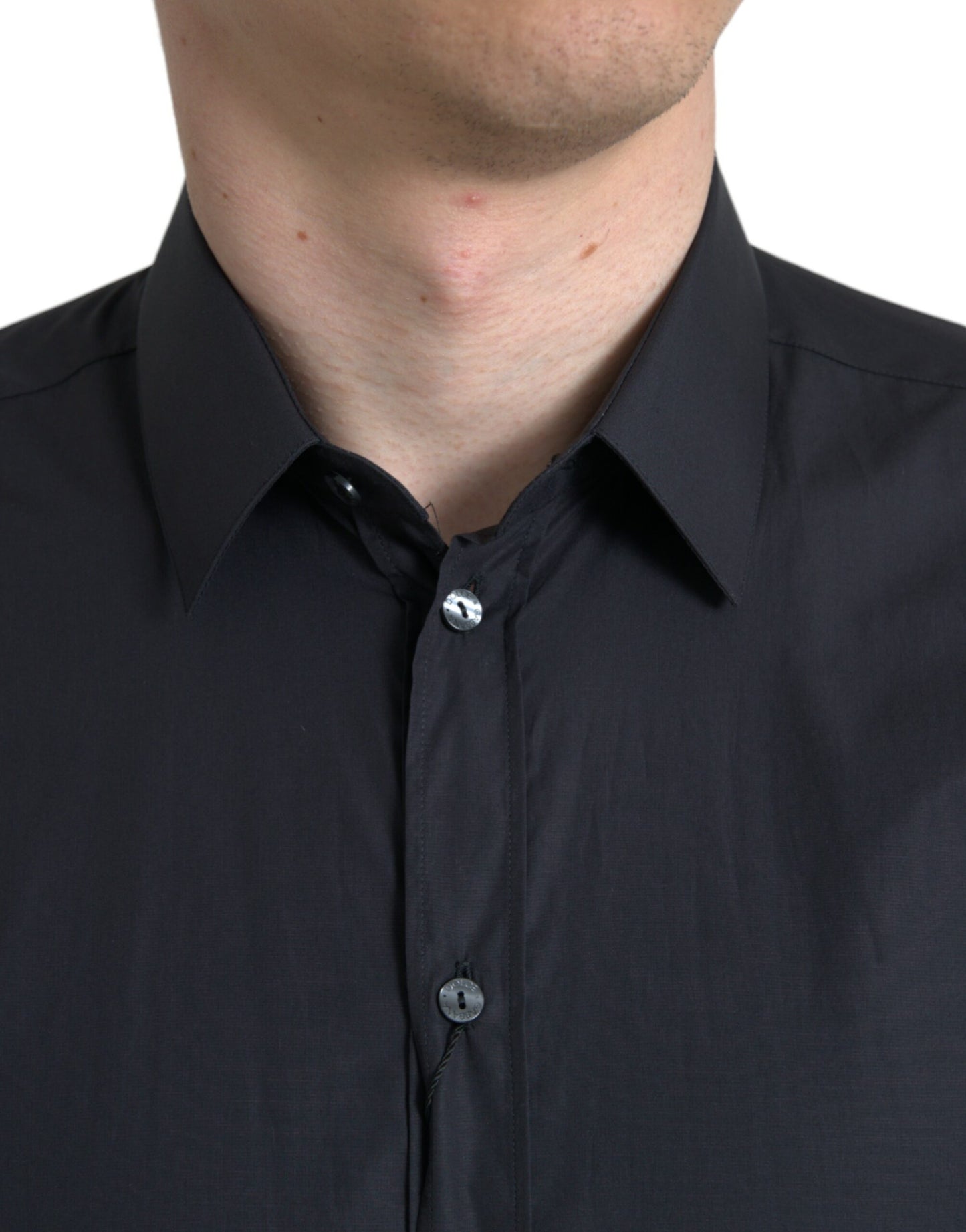 Dolce &amp; Gabbana Camicia elegante slim fit blu navy