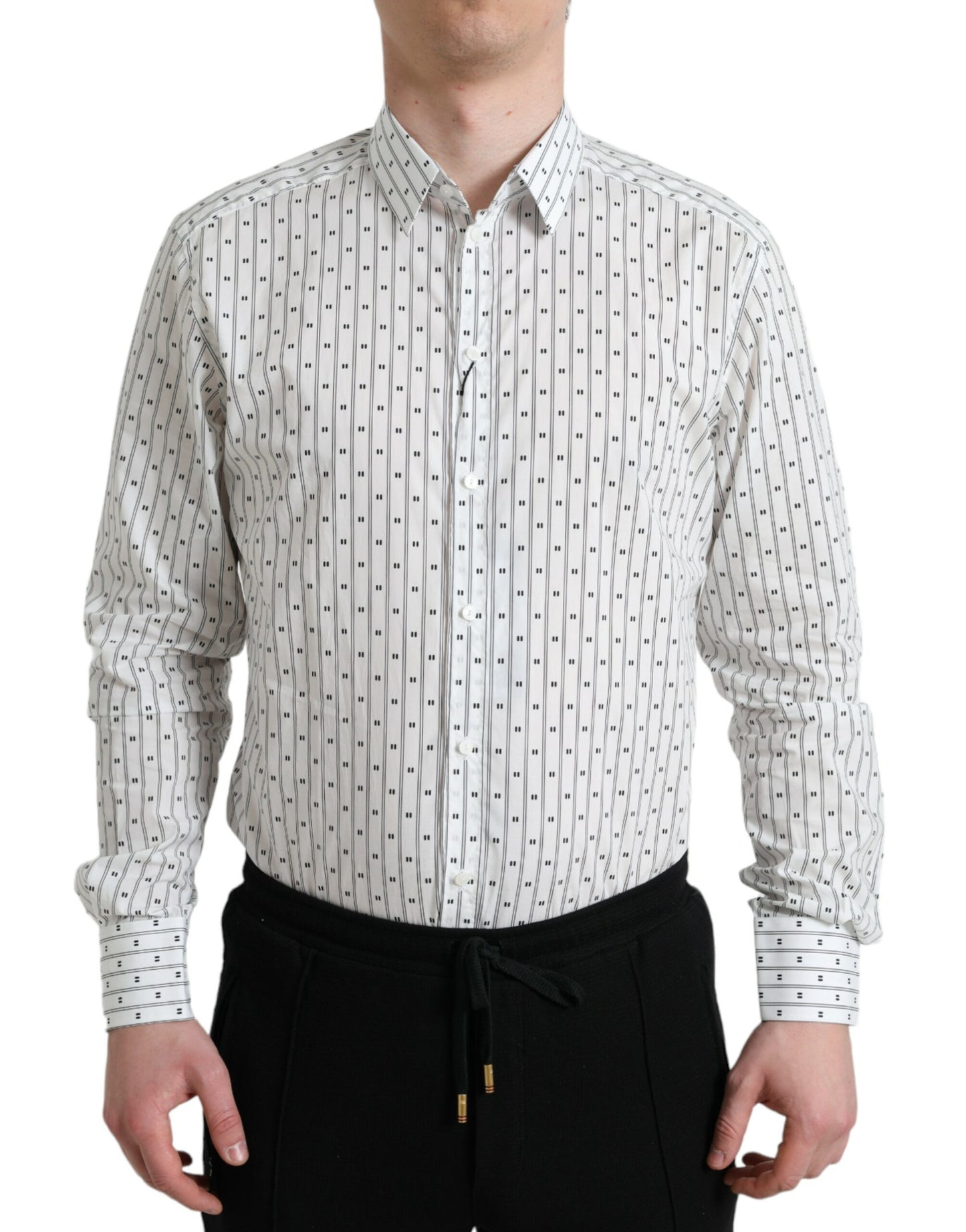 Dolce &amp; Gabbana Camicia elegante slim fit in cotone bianco