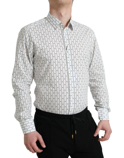 Dolce &amp; Gabbana Camicia elegante slim fit in cotone bianco