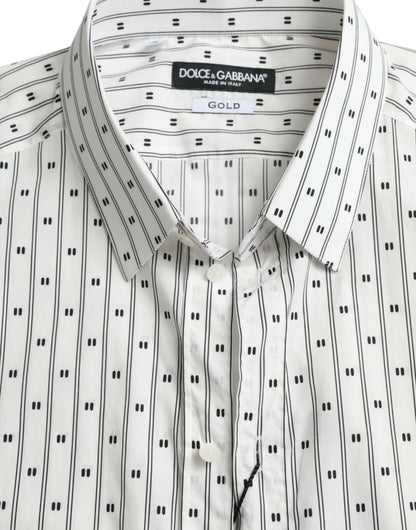 Dolce &amp; Gabbana Camicia elegante slim fit in cotone bianco