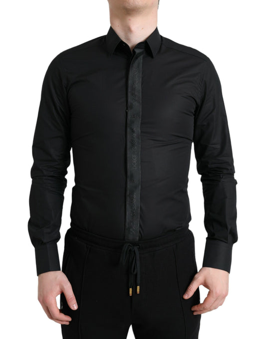 Camicia elegante slim fit nera Dolce &amp; Gabbana